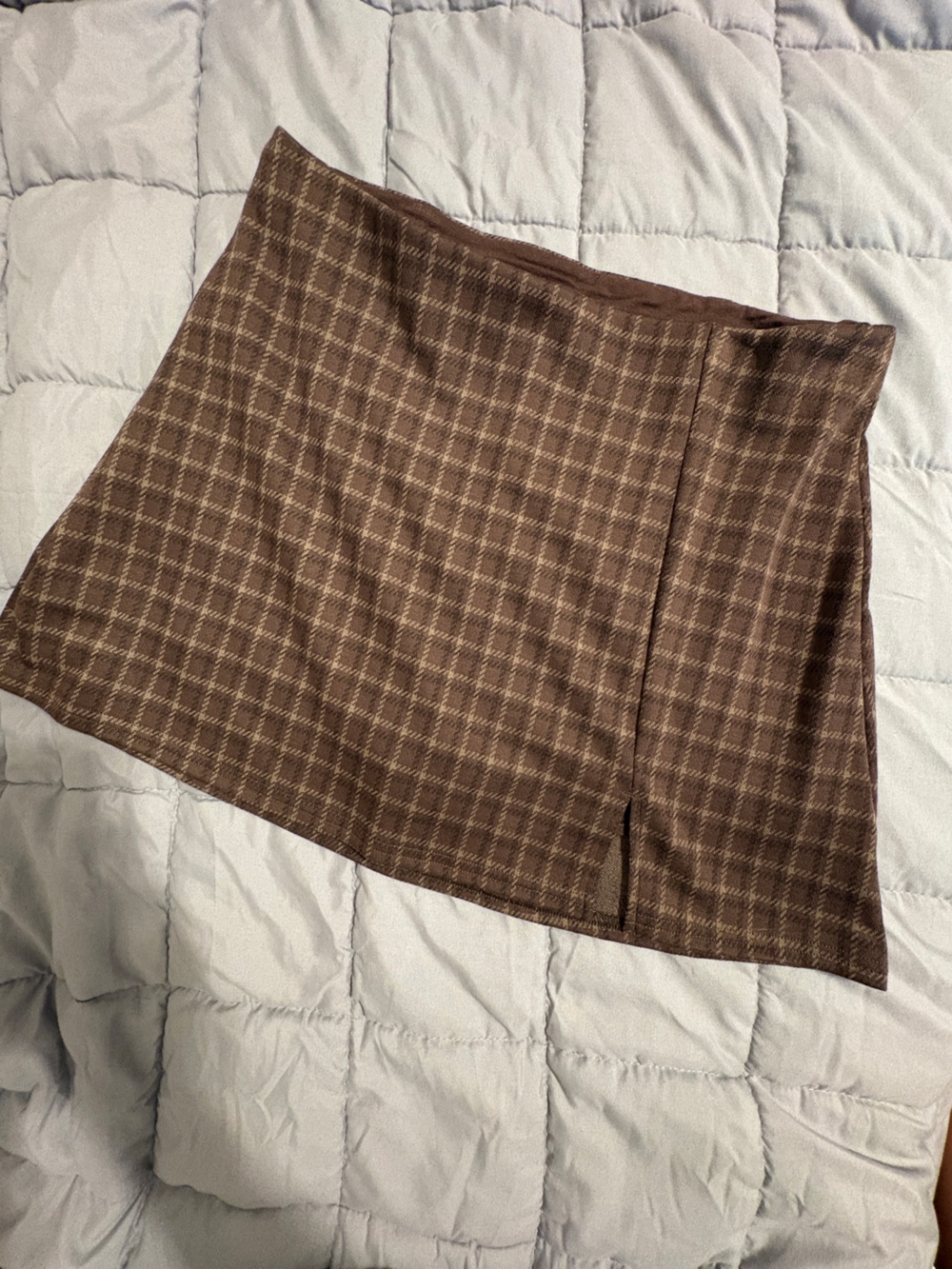 NWT American Eagle Brown Plaid Mini Skort size medium
